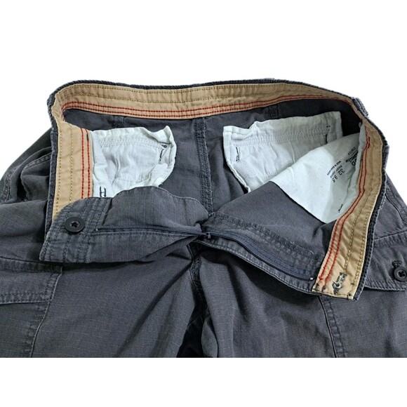 Izod Cargo Shorts Mens 32 Gray Safari Utility Pockets Outdoor Work Ripstop Fish - Picture 2 of 9